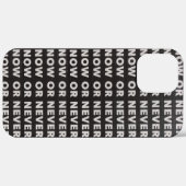 JETZT ODER NIEMALS SCHWARZ UND WEISS Case-Mate iPhone HÜLLE (Rückseite / Rechts)