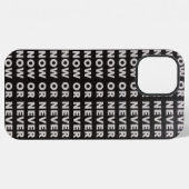 JETZT ODER NIEMALS SCHWARZ UND WEISS iPhone HÜLLE (Rückseite (Horizontal))