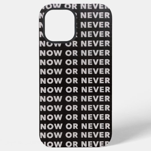 JETZT ODER NIEMALS SCHWARZ UND WEISS iPhone HÜLLE (Rückseite)