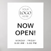 Jetzt öffnen | Öffnungszeiten für Unternehmen mit Poster (Vorne)