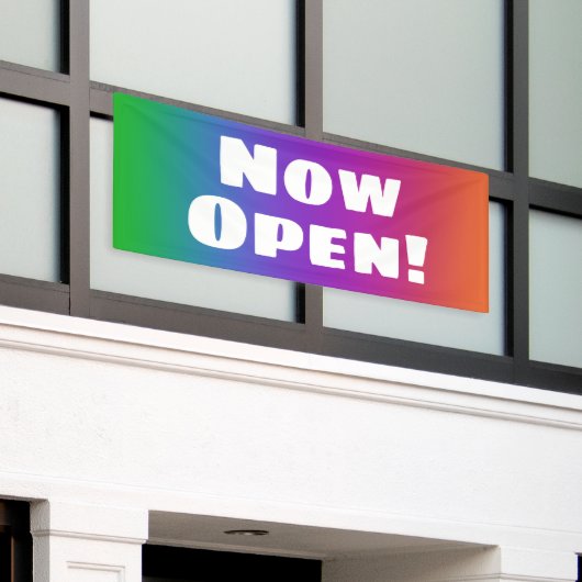 Jetzt öffnen! Regenbogenbanner Banner (Äußeres Gebäude)