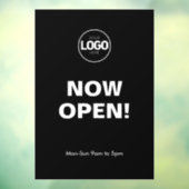 Jetzt öffnen | Schwarzes Fenster mit Logo Fensteraufkleber (Blatt 3)