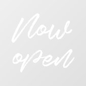 Jetzt öffnen wir das moderne Business Fensteraufkleber (Blatt)