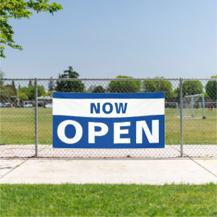 Jetzt Open Business Blue White Large Outdoor Sign Banner