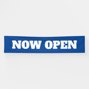 Jetzt Open Custom New Business Blue White Elegante Banner