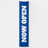 Jetzt Open Custom New Business Blue White Elegante Banner (Vertikal)