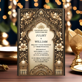 Jetzt Palace Hindi Henna Mehndi Indian Style Weddi Einladung