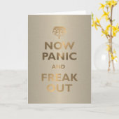 Jetzt Panik und flippen heraus aus Karte (Gelbe Blume)