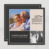 Jetzt Party Einladung des modernen Blockjahrs (Vorne/Hinten)