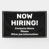 Jetzt Personalisiertes Black Banner mieten (Horizontal)