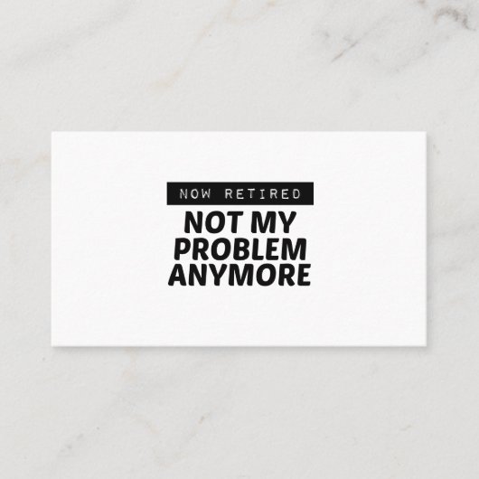 JETZT RETIRED VISITENKARTE (Vorderseite)