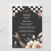 Jetzt Retro Boho Studio Creative Illustriert Weddi Einladung (Vorderseite)