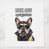 Jetzt Rock, entschuldigen Sie sich später Weinetikett (Einzelnes Label)