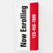 Jetzt Rote Schwarz-weiß School Telefonnummer einge Banner (Vertikal)