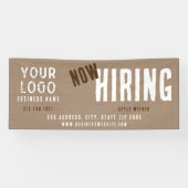 Jetzt Rustikal Charm Kraft Paper Business Banner (Horizontal)