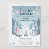 Jetzt rustikale Schneekalte Eiszeit Gemütliche Win Einladung (Vorderseite)