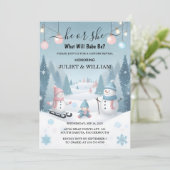 Jetzt rustikale Schneekalte Eiszeit Gemütliche Win Einladung (Stehend Vorderseite)