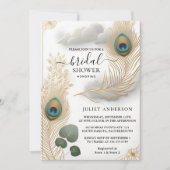 Jetzt rustikales Asian Sky Cloud Peacock Brautpart Einladung (Vorderseite)