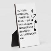 Jetzt schläfe ich mich hinunter fotoplatte (Seite)