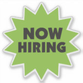 Jetzt Schwarz auf grüne Sternexplosion einstellen Aufkleber (Vorderseite)