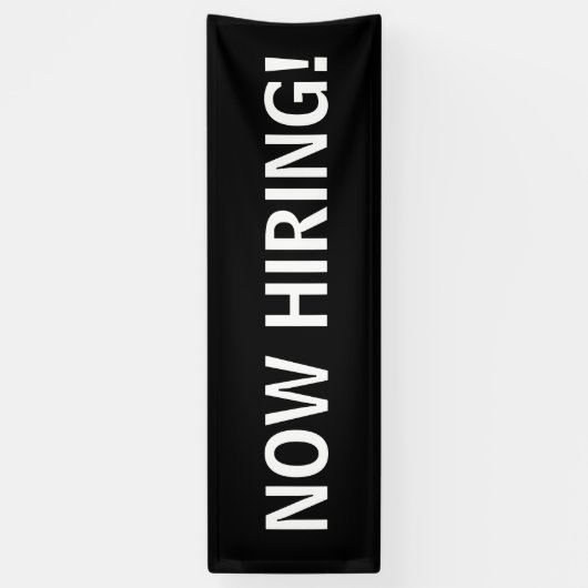 Jetzt Schwarz-weißes Banner-Zeichen mieten Banner (Vertikal)