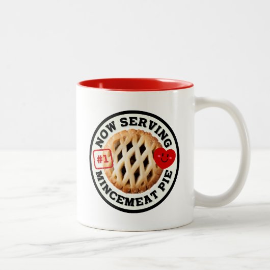Jetzt Servieren von Mincemeat Pie Zweifarbige Tasse (Rechts)