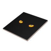 Jetzt sieht er dich schwarze Katze Fliese (Seite)