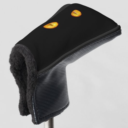 Jetzt sieht er dich schwarze Katze Golf Headcover (3/4 Vorderseite)