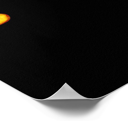 Jetzt sieht er dich schwarze Katze Poster (Ecke)