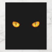 Jetzt sieht er dich schwarze Katze Weinetikett (Einzelnes Label)