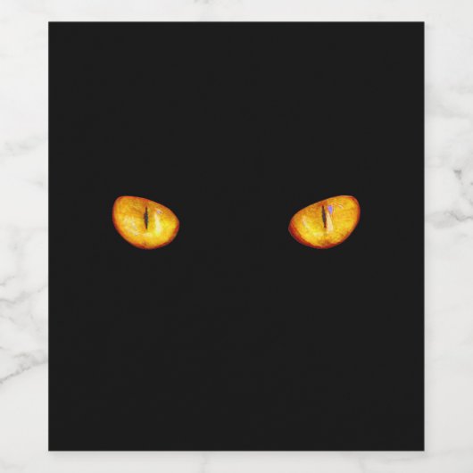 Jetzt sieht er dich schwarze Katze Weinetikett (Einzelnes Label)