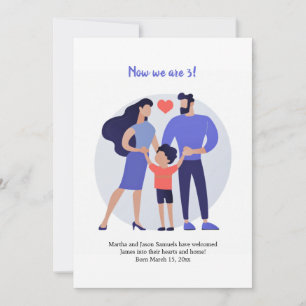 Jetzt sind wir drei Adoptionen Ankündigung