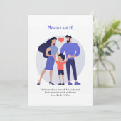 Jetzt sind wir drei Adoptionen Ankündigung (Stehend Vorderseite)