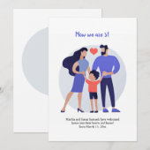 Jetzt sind wir drei Adoptionen Ankündigung (Vorne/Hinten)