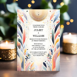 Jetzt Stars Glam Bright Pastel Ombre Glitzer Weddi Einladung