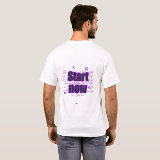 Jetzt starten – Lila Motivationsdesign T-Shirt