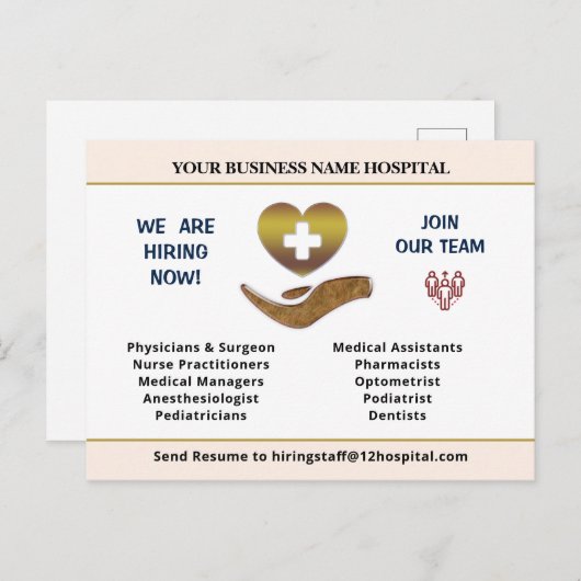 Jetzt stellen Sie Hilfe Gewollt Mitarbeiter person Postkarte (Vorne/Hinten)