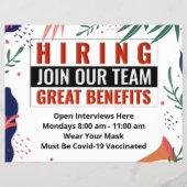 Jetzt stellen Sie sich für unser Team Jobs Busines Flyer (Hinten)