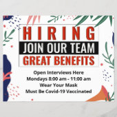 Jetzt stellen Sie sich für unser Team Jobs Busines Flyer (Vorne)