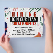 Jetzt stellen Sie sich für unser Team Jobs Busines Flyer (Hand)