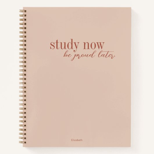 Jetzt studieren, seien Sie stolz später Retro dunk Notizblock (Vorderseite)