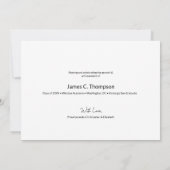 Jetzt und dann blauer Kindergarten Junge Graduate  Ankündigung (Rückseite)