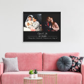 Jetzt und dann Fotos Silver Text Anniversary Foto Leinwanddruck (Insitu (Wohnzimmer))