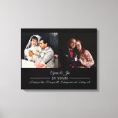 Jetzt und dann Fotos Silver Text Anniversary Foto Leinwanddruck (Vorderseite)