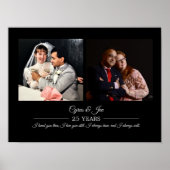 Jetzt und dann Fotos Silver Text Anniversary Foto Poster (Vorne)