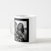 Jetzt und dann Liebe Story Foto Kaffeetasse (Vorderseite Links)