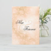 Jetzt und für immer Peach Wedding Einladung (Stehend Vorderseite)