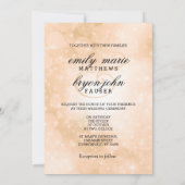 Jetzt und für immer Peach Wedding Einladung (Rückseite)