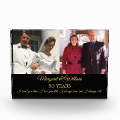 Jetzt und wieder Fotos Gold Text Anniversary Foto (Vorderseite)