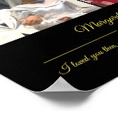 Jetzt und wieder Fotos Gold Text Anniversary Foto Poster (Ecke)